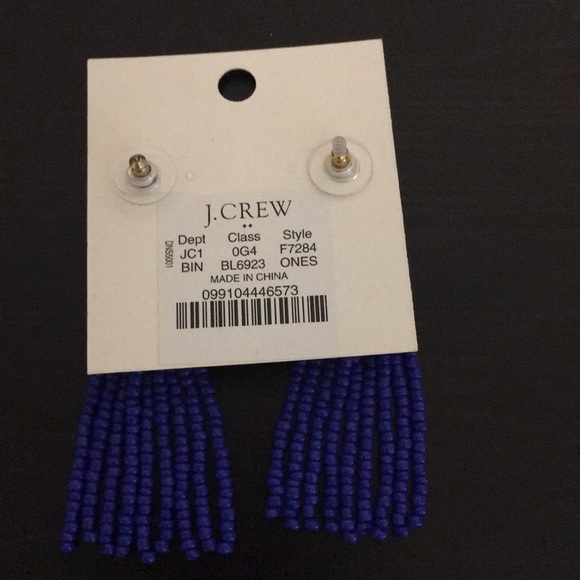 Jcrew  blue beaded earrings - Picture 2 of 2
